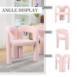 COOLMORE Contemporary Designed Velvet Fabric Upholstered Accent/Dining Chair /Barrel Side Chairs W395P224758