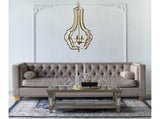 4 - Light Metal Chandelier, Hanging Light Fixture with Adjustable Chain for Kitchen Dining Room W2078138917