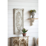 18" x 39.5" Large White Wall Art Panel, Rectangle Wall Sculpture, Wall Dcor for Living Dining W2078130259