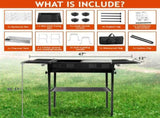 Portable Charcoal Grills for Outdoor BBQ, Foldable Kabob Barbecue Grill for Camping Hibachi BBQ 53025159