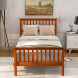 Wood Platform Bed with Headboard and Footboard WF191767AAL