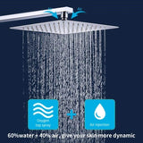 ZUN Shower System Shower Faucet Combo Set Wall Mounted with 10" Rainfall Shower Head and handheld shower T3177P269095