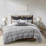 King/Cal King Cotton Jacquard Duvet Cover Mini Set B03596481