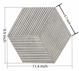 Hexagon natural marble tile, Carrara Gray marble, natural stone, for wall, OL textured finished, 3D W1696P262339