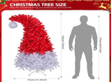 6 FT Santa Hat Style Pre-lit Christmas Tree, Hinged Artificial Xmas Tree Pine Tree with 300 Lights, 63137683