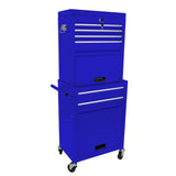 ZUN Tool Cabinet on Wheels, 6-Drawer Lockable Rolling Tool Chest w/ 4 Universal Wheels, 2 in 1 W110282273