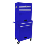 ZUN High Capacity Rolling Tool Chest with Wheels and Drawers, 6-Drawer Tool Storage Cabinet--BLUE 58027396