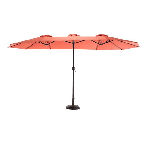 ZUN 14.8 Ft Double Sided Outdoor Umbrella Rectangular Large with Crank W640140331