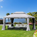 10ft x 13ft Patio Gazebo-Gray-AS 43902272