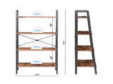 Industrial 4-Tier Bookshelf, Freestanding Rustic Display Bookcase Storage Rack Shelf Plant Stand for 26322884