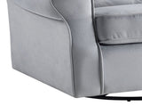 Zeger Gray Fabric Glider Chair with Swivel B2726P242563