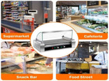 Stainless Steel Hot Dog Maker - 7 Rows, Toughened Glass Hood & 17.7"x9.8" Grill Surface 41605425