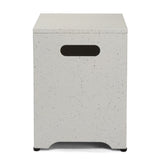 41*41*53.5cm Square Imitation Marble Color Gas Storage Garden Iron Side Table 34899564