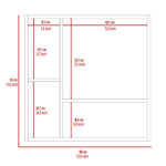 ZUN Kenya Medicine Cabinet, Mirror, Double Door, Four Interior Shelves B128P148729