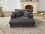 Chaise Lounge Chair Removable Storage Ottoman Accent Sofa Bed Upholstered Sleeper Couch Bed W1170P353053