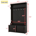 ZUN Hall Tree with Top Shelf and Storage Bench, Hallway Shoe Cabinet with Sliding Doors, Coat Rack with W1307P175740