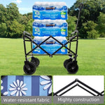 ZUN Minimeetall Colorful Collapsible Foldable Cart with strapping system, Beach ,Utility 75688128