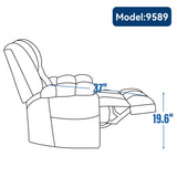 Dual Motor Heat Massage Infinite Position Up to 350 LBS Electric Power Lift Recliners with 15214958