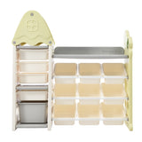 Kids Toy Organizer with 14 Bins, Multi-functional Nursery Organizer Kids Furniture Set Toy PP300104AAF