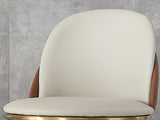 Dining Chairs Set of 2, Modern PU Leather Dining Gold Metal Legs for Living Kitchen Dining Room 53226300