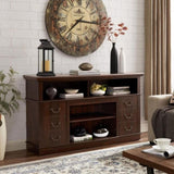 Traditional TV Media Stand Farmhouse Rustic Entertainment Console for TV Up to 65" with Open and 10903727