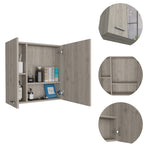 ZUN Kenya Medicine Cabinet, Mirror, Double Door, Four Interior Shelves B128P148727