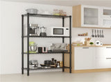 4-Layer Plastic Coated Iron Shelf 140*90*35 Black 45666583