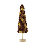 ZUN 8.7x8.7x31.5" Tall Tree Christmas Table Decor, Coffee Multi W2078P256556