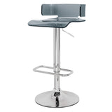 Grey and Chrome Adjustable Swivel Stool B062P185662