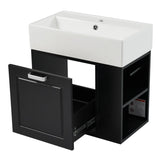 21.8 inch Bathroom Vanity with Sink, Wall Mounted Floating Cabinet, One big Drawer, Adjustable N759P292550B