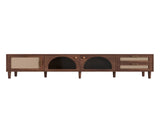 86 inch TV Stand for TVs up to 90", Entertainment Center with App Controlled LED Lights, 2 Drawers & N710P438977P