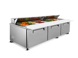 Orikool 72M IN Commercial Refrigerators Sandwich&Salad Prep Table with a Butcher Block Cutting W2095P410619