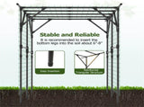 Large Garden Trellis Arch - 79"x59"x78" PE-Coated Metal, Rustproof Plant Support for Climbing Vines 62443253