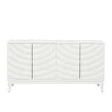 Elegant Sideboard Featuring Sophisticated Wavy Pattern Doors with Arched Groove Design in a Stylish W2696P256249
