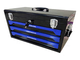 20'' Portable 3-Drawer Steel Toolbox, 4 Layers of Tools with Metal Latches, with Top Storage Tray W1102111196