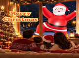 5.9 FT Hanging Climbing Santa Inflatable Christmas Decoration with Built-in LED Lights, Polyester 43893817
