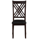 Black and Espresso Cross Back Side Chairs B062P186534