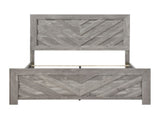 Contemporary Rustic Gray Finish Queen Size Panel Bed Wooden Bedroom Furniture 1pc, Bed in a Box B011P250482