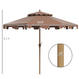 ZUN Outdoor beach umbrella/Sun Umbrella （Prohibited by WalMart） 53253212