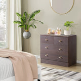 Modern Simple 4-Drawer Dresser Nightstand Brown 06903380