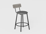 Bar Table Set with 4 Bar stools PU Soft seat with backrest, Grey, 47.24'' L x 23.62'' W x 35.43'' H 68759639