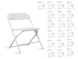 10pcs Injection Molding Classic Garden Plastic Folding Chair White 83332635
