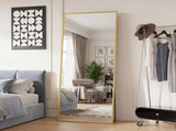65"x24" Rectangle Full Length Mirror, Full Body Standing Mirror Floor Mirrors, Gold 26267599