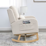 Welike 27.5 "W Modern Accent High Back Living Room Casual Armchair Rocker with One Lumbar W834105963