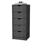 ZUN Dillon 5 Narrow Drawer Dresser, Tall Chest of Drawers B128P176103