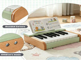 18-Key Wooden Kids Piano with Music Stand, Pastel Color Toddler Musical Toy, Educational Keyboard 73230329