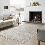 Talas Trellis Area Rug in Cream B03599883