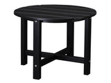 46*46*46cm Single Layer Round HDPE Side Table Black 26668210