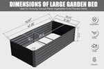 ZUN 6x3x1.5ft Galvanized Raised Garden Bed, Outdoor Planter Garden Boxes Large Metal Planter Box for W1859P197913