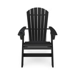 ZUN Black Adirondack Chair – Sturdy HDPE Poly Lumber for Poolside, Patio, and Garden Relaxation B195P198766